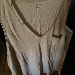 Two Madewell Women's XL V-Neck Tank Tops (2)